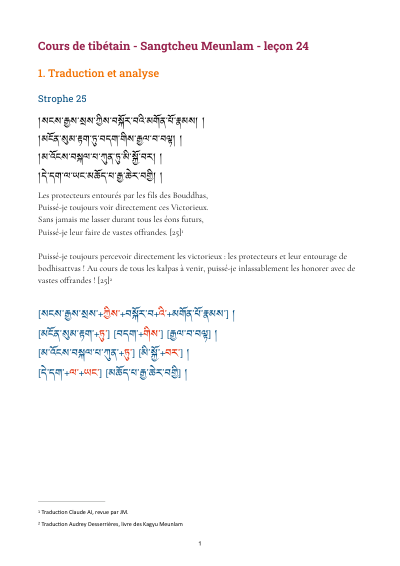 Leçon 24 — Sangtcheu meunlam 2