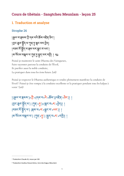 Leçon 25 — Sangtcheu meunlam 2