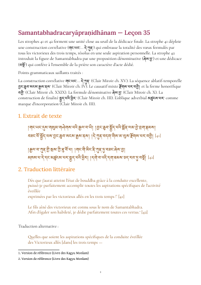 Leçon 35 — Sangtcheu meunlam 2