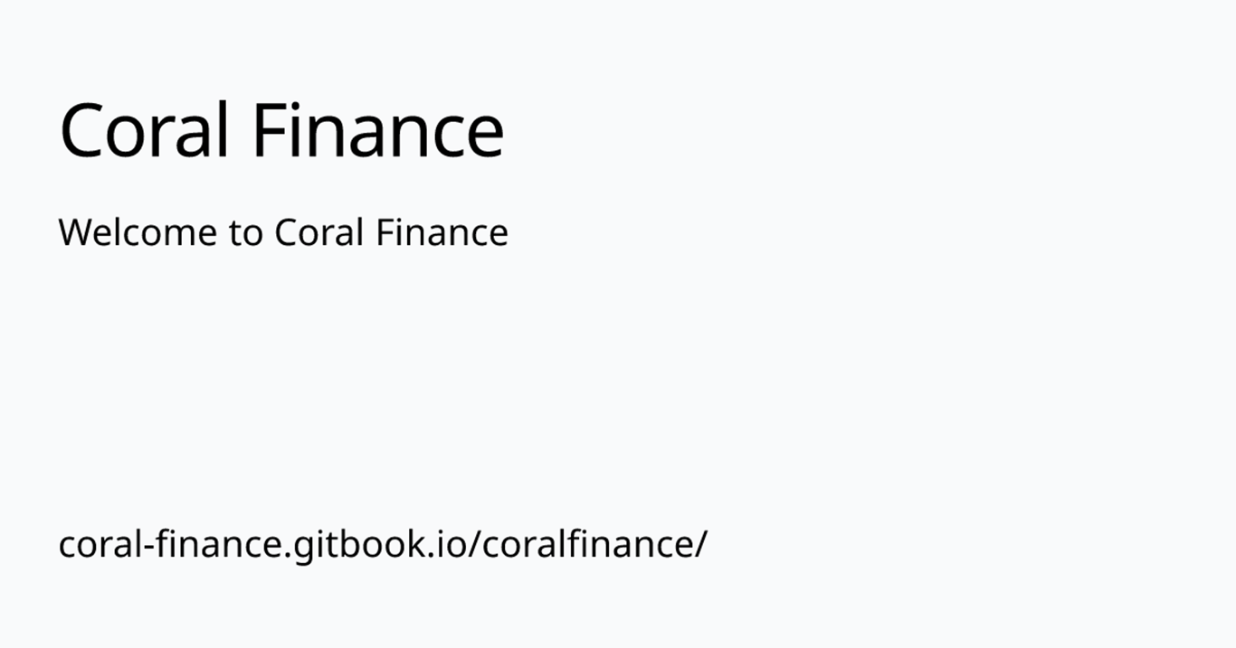 Welcome to Coral Finance | Coral Finance