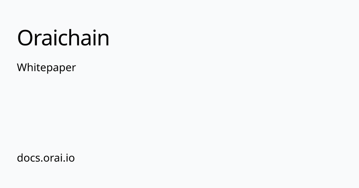 Whitepaper | Oraichain
