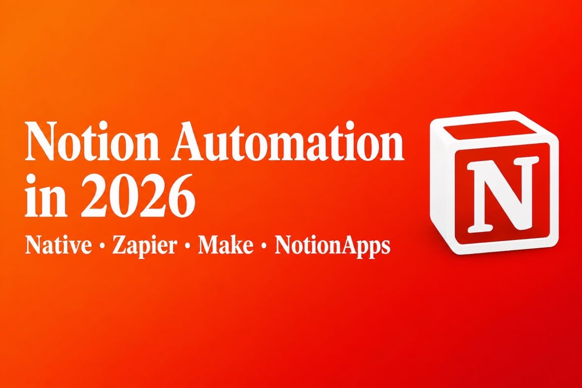 Notion Automation in 2026: What Notion Offers Natively, Where Zapier and Make Still Win, and Where NotionApps Changes the Equation