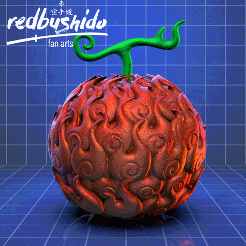 Akuma no mi: Mera Mera no Mi PROP (Portgas D. Ace Flame Devil Fruit of One Piece) .STL FILE   "UPDATED"
