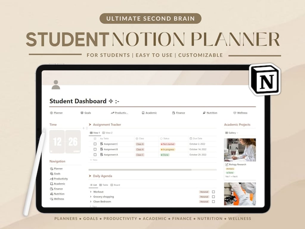 Ultimate Second Brain | Student Notion Planner