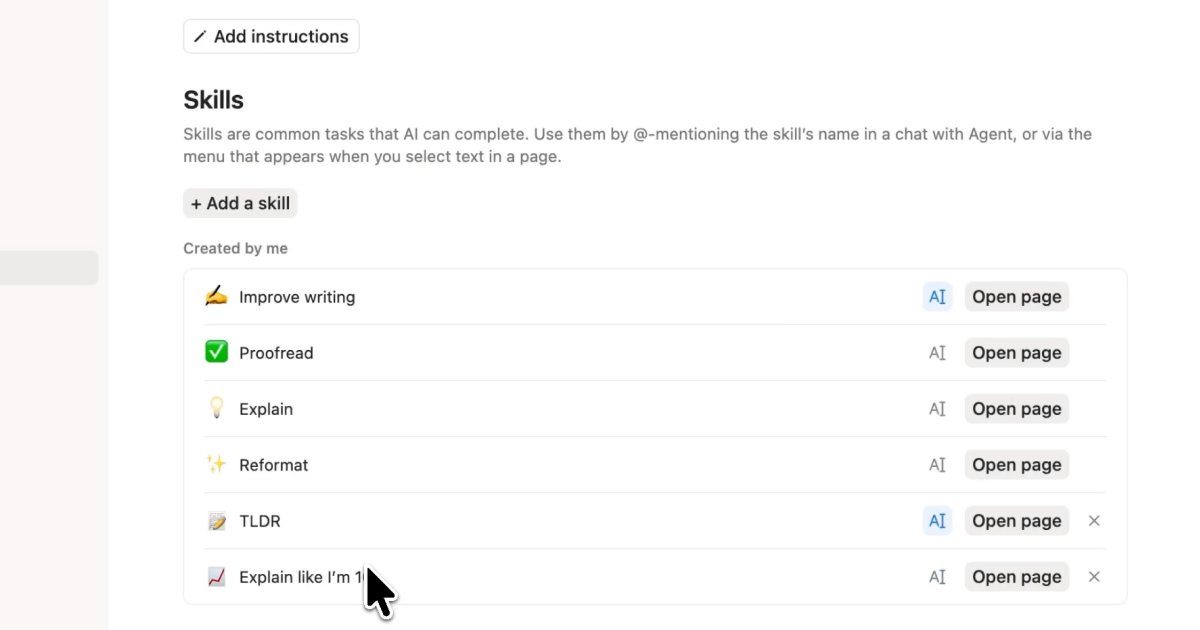 20 March 2026 – Custom skills for Notion AI