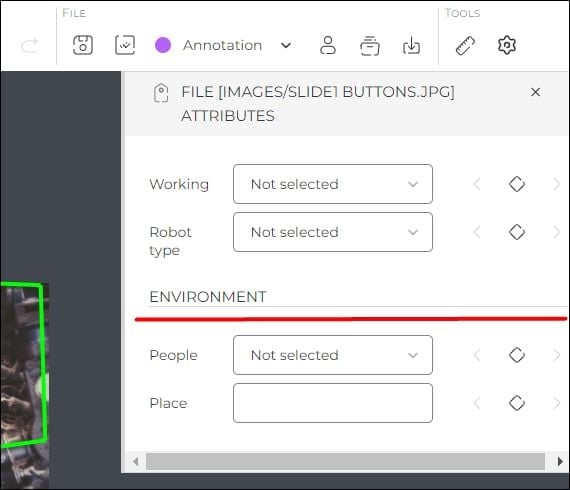'Separator' in the editor
