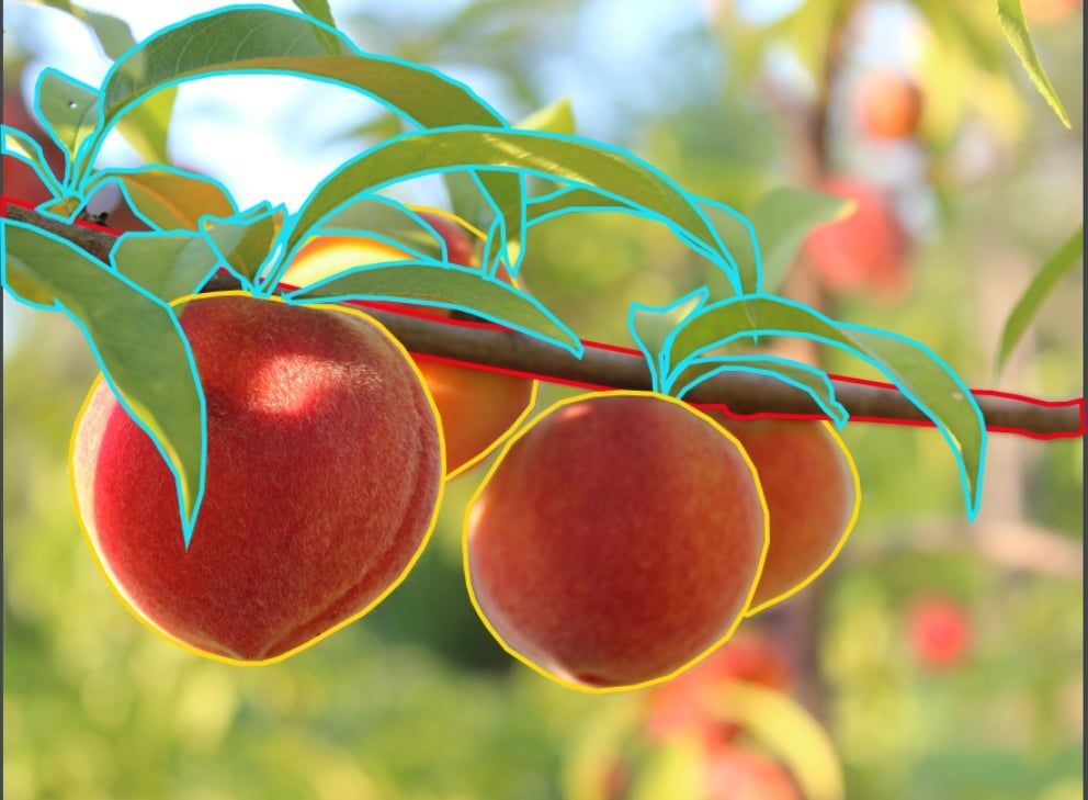 Example of annotation with stacking ordering