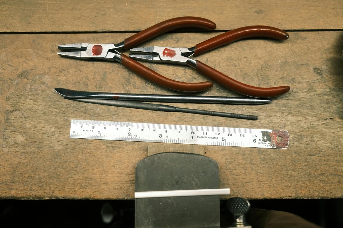 Hand tools on a workshop bench. The right tool makes any job considerably simpler.