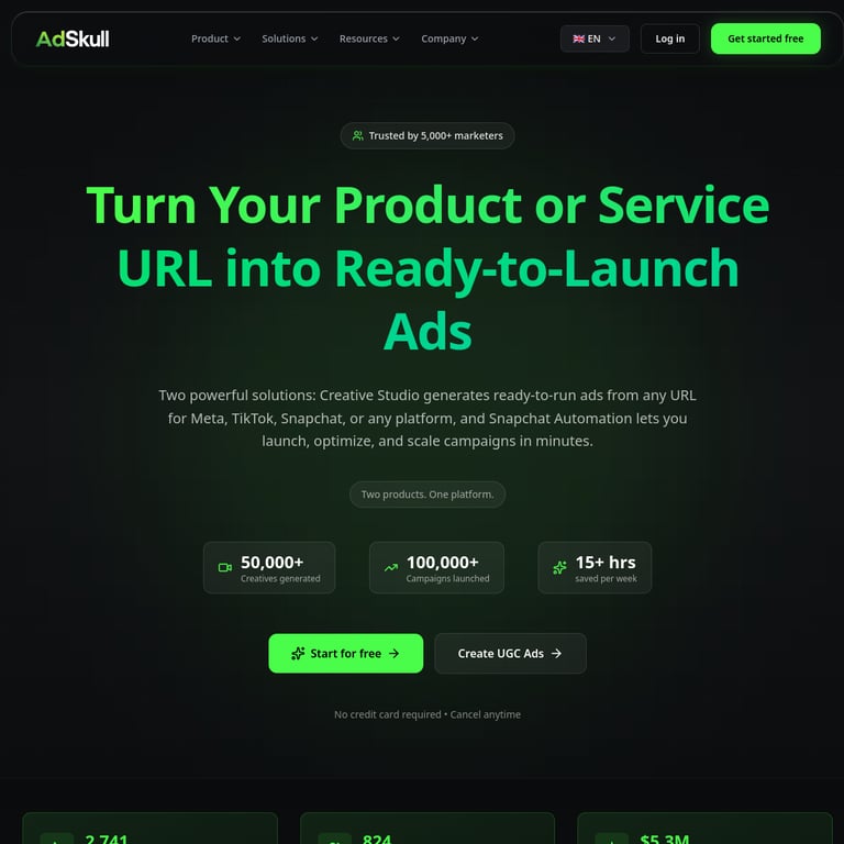 AdSkull website screenshot