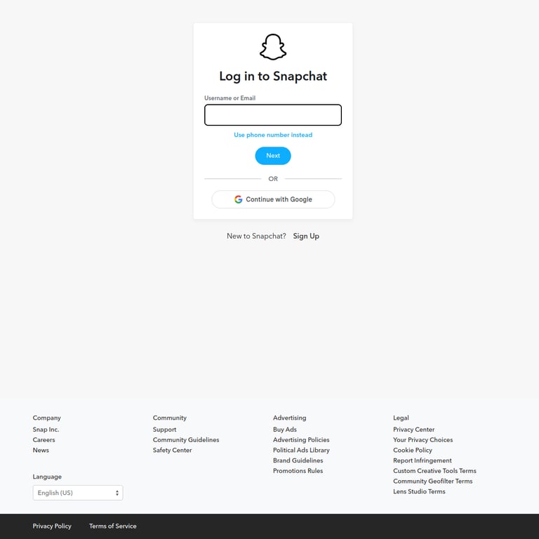 Snapchat Ads Manager screenshot