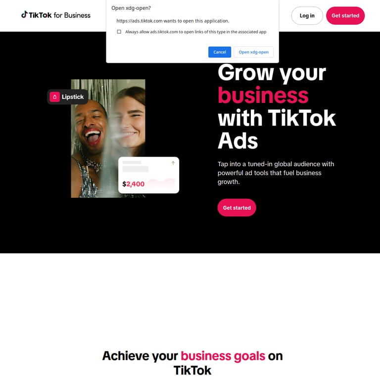 TikTok Ads Manager screenshot