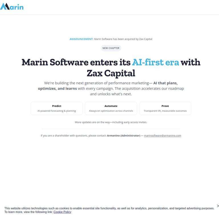 Marin Software website screenshot