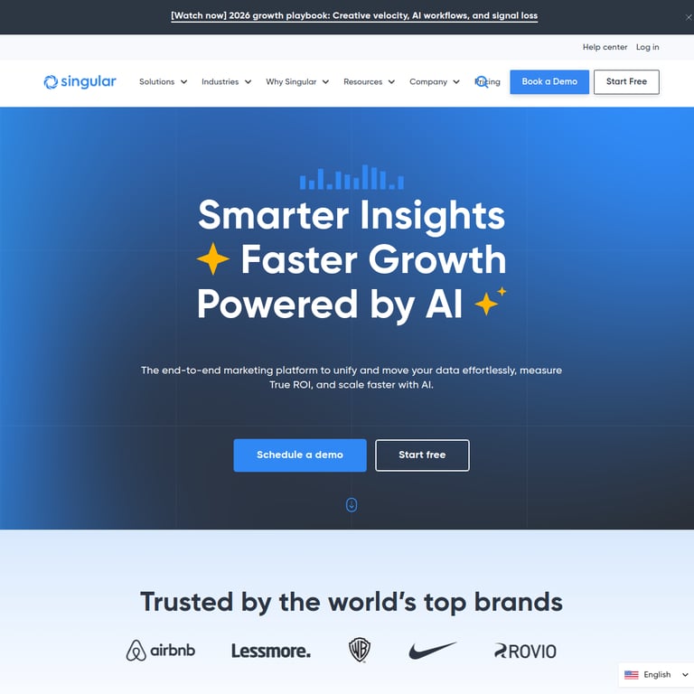 Singular website screenshot