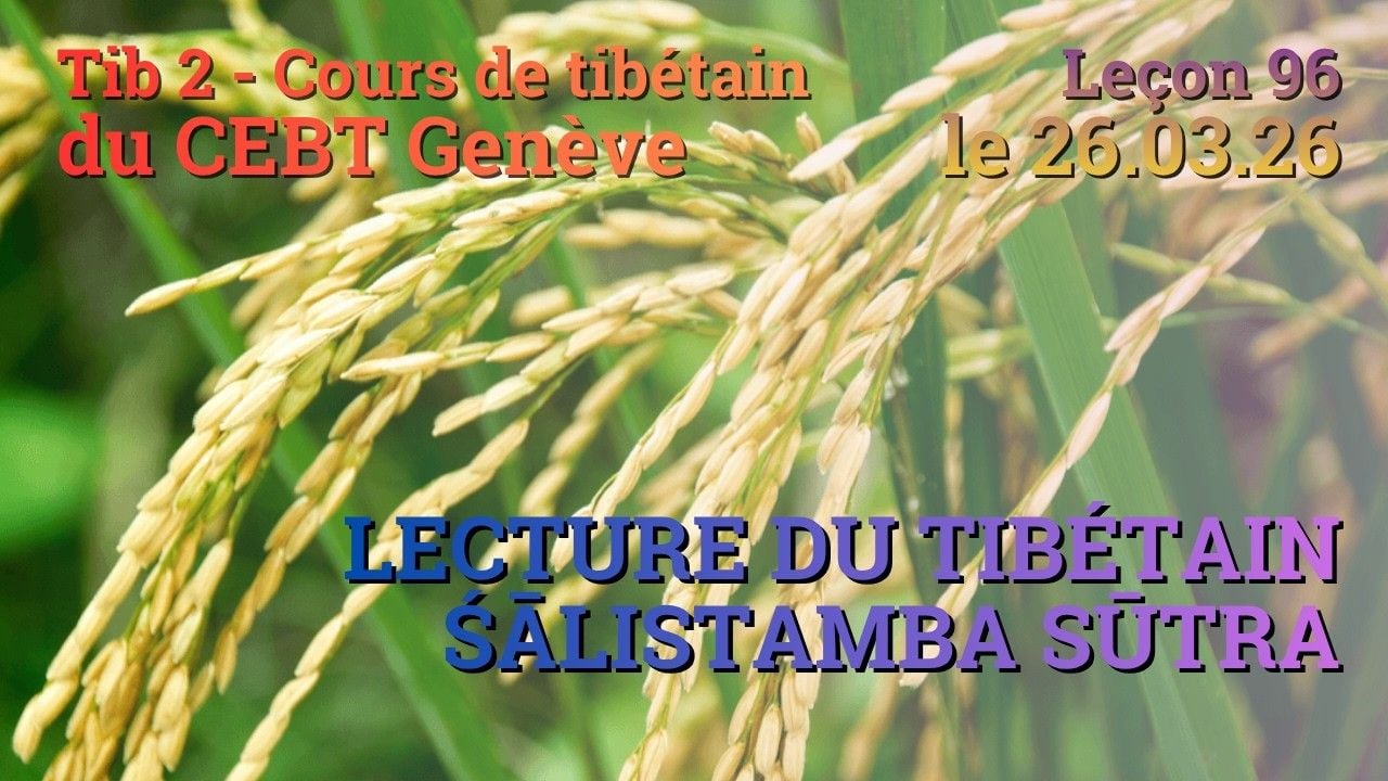 Tib 2 - Tibetan course “Rice sprout” - lesson 96, March 26, 2026
