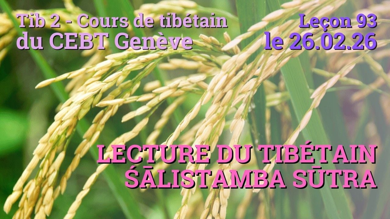 Tib 2 - Tibetan course “Rice sprout” - lesson 93, February 26, 2026