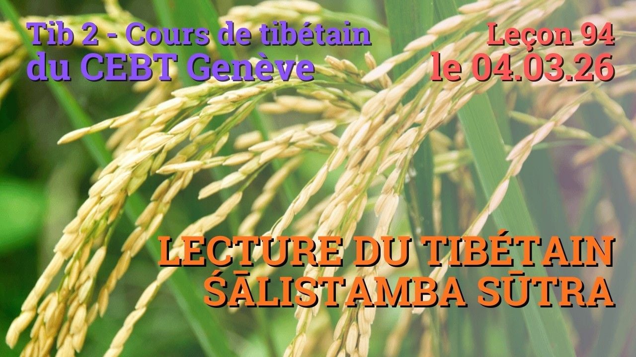 Tib 2 - Tibetan course “Rice sprout” - lesson 94, March 4, 2026