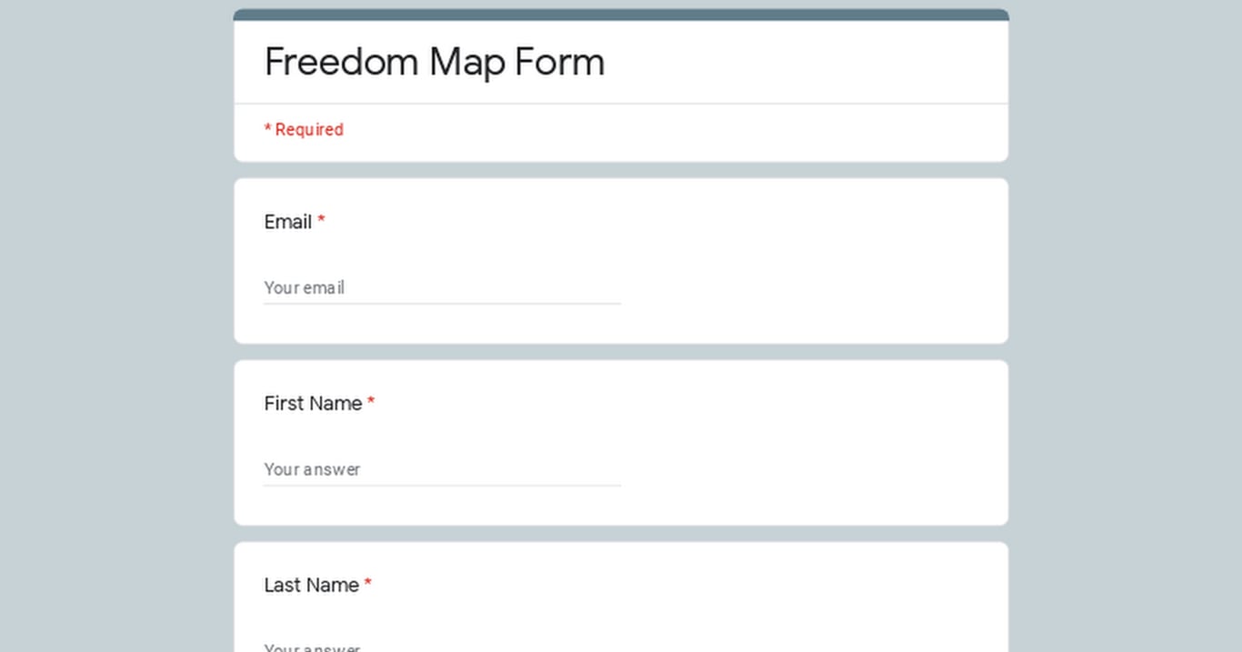 Freedom Map Form