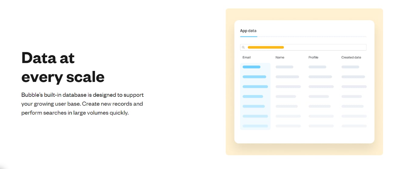 bubble data management