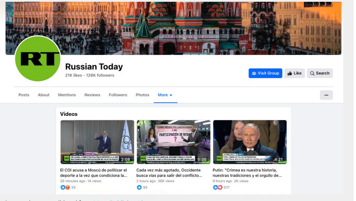 Source: Facebook page of ‘Russian Today’    