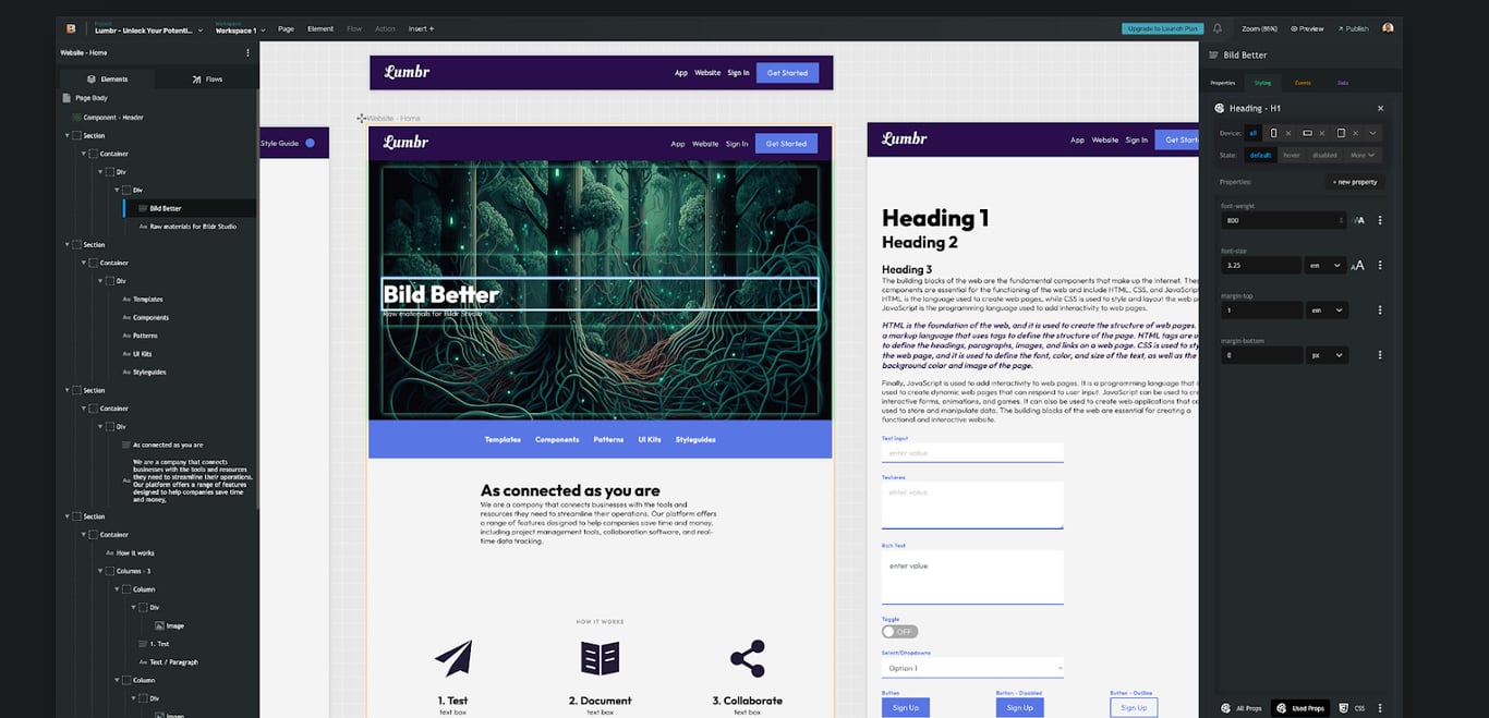 Features of Bildr - no code platform review