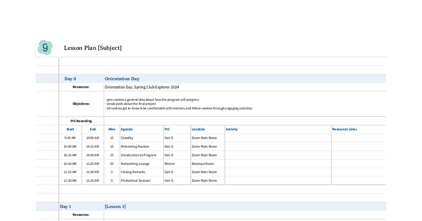 Lesson Plan | Sumer Club Explorer 24