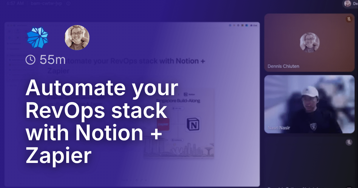 Automate your RevOps stack with Notion + Zapier