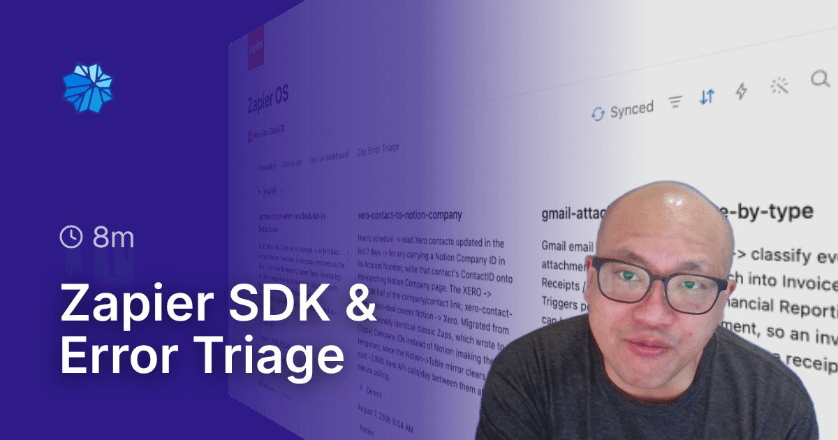 Zapier SDK & Error Triage