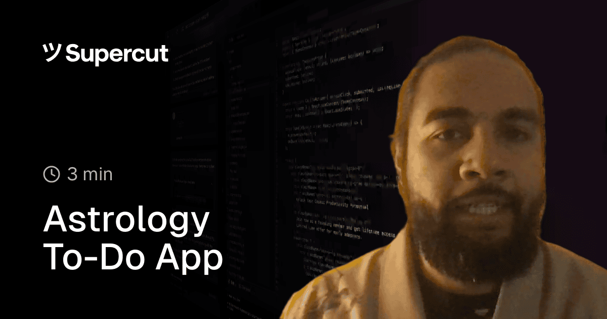 How I built an Astrology todo app with Bolt