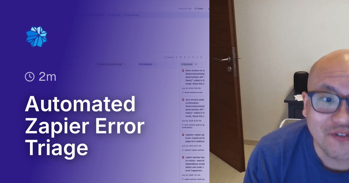 Automated Zapier Error Triage