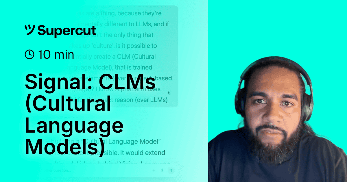 Signal: CLMs (Cultural Language Models)