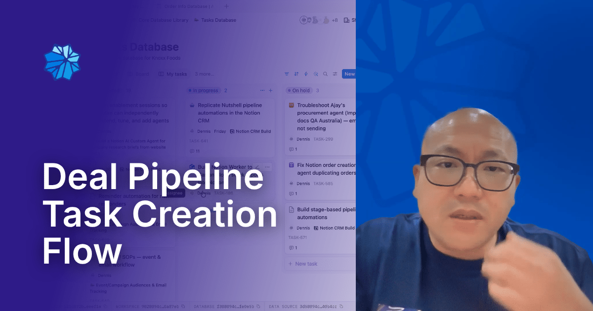 Deal Pipeline Task Creation Flow