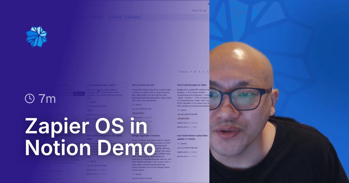 Zapier OS in Notion Demo