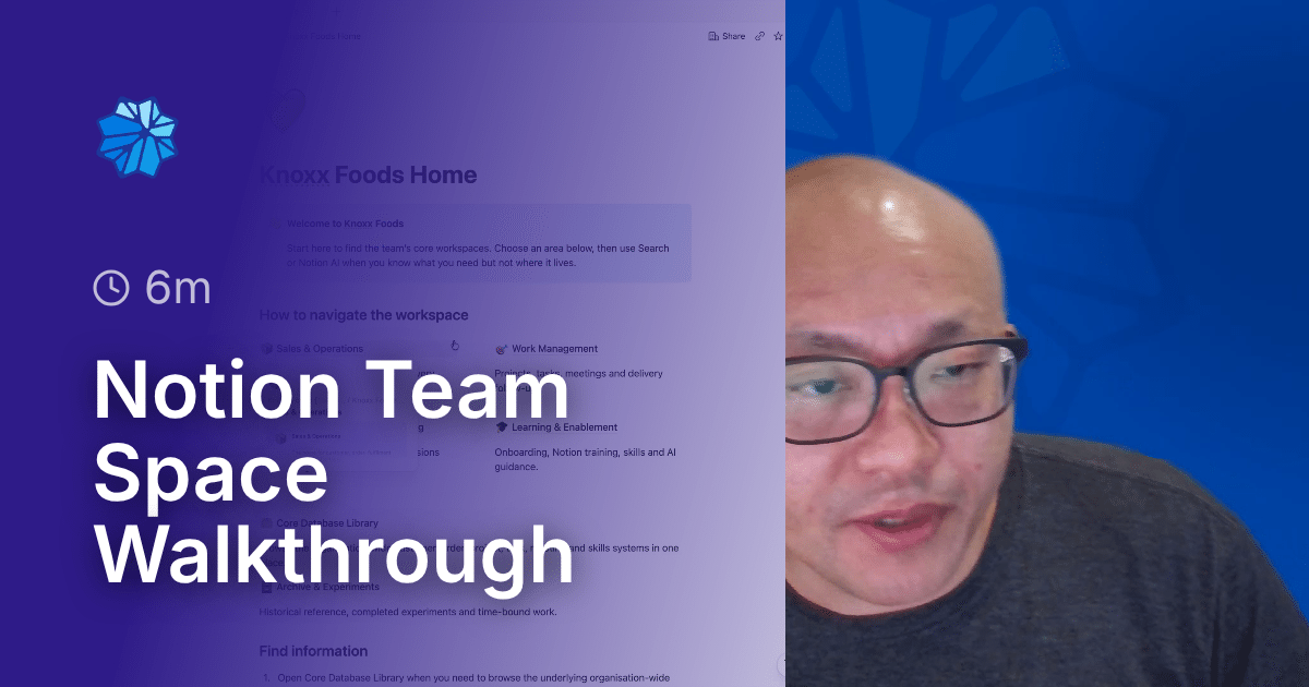 Notion Team Space Walkthrough