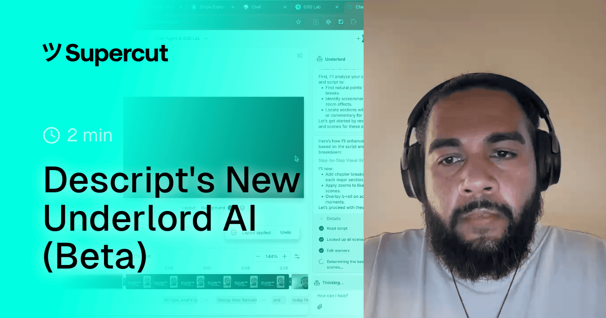 Descript: New "Underlord AI" feature