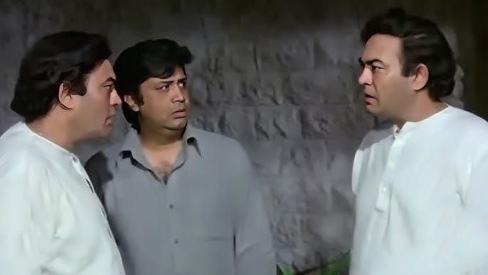 sanjeev kumar as ashok tilak in angoor