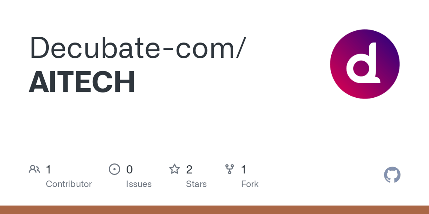 AITECH/README.md at main · Decubate-com/AITECH