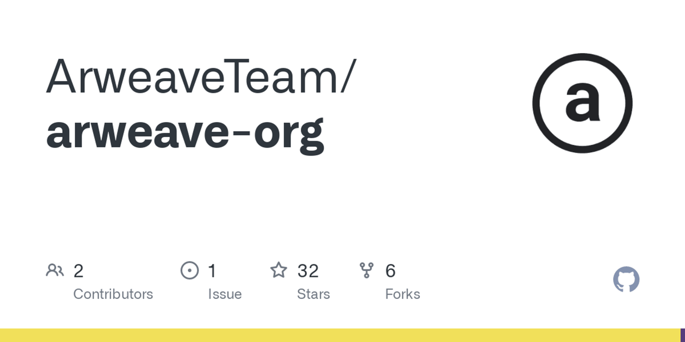 GitHub - ArweaveTeam/arweave-org