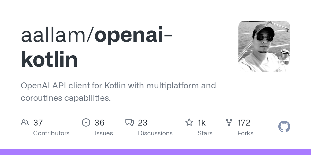 GitHub - aallam/openai-kotlin: OpenAI API client for Kotlin with multiplatform and coroutines capabilities.