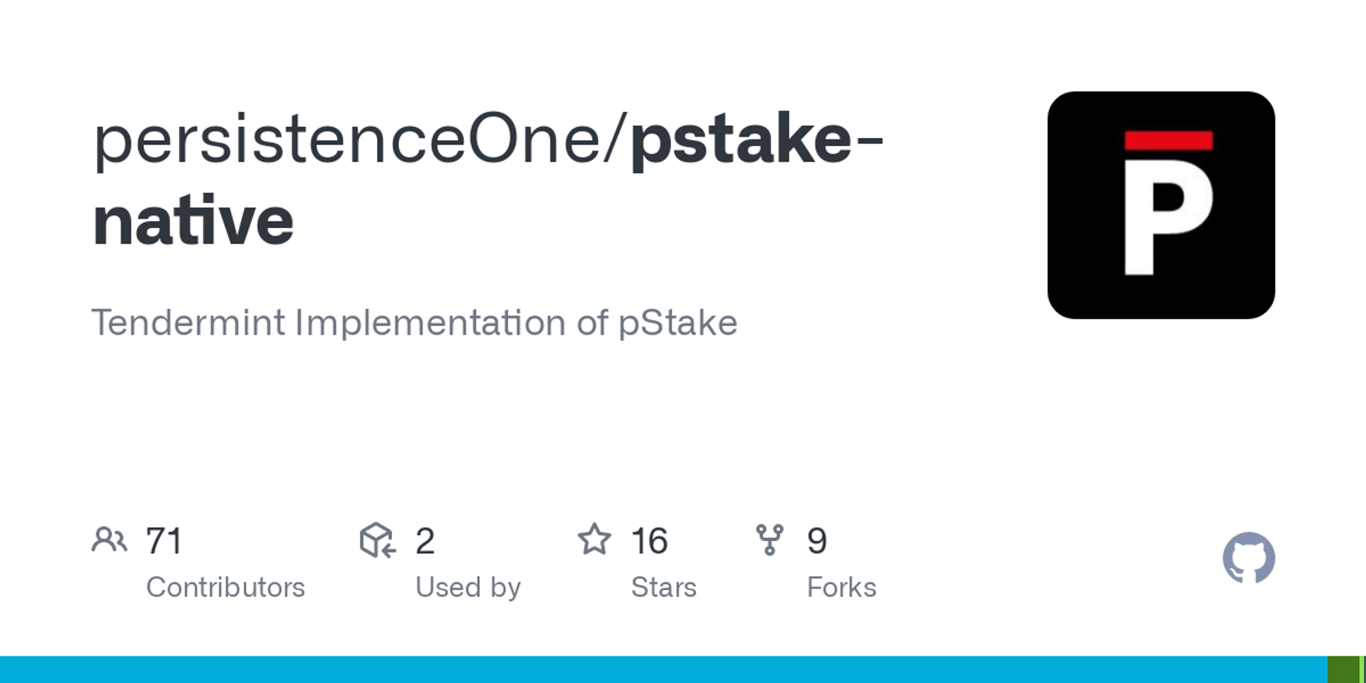 GitHub - persistenceOne/pstake-native: Tendermint Implementation of pStake
