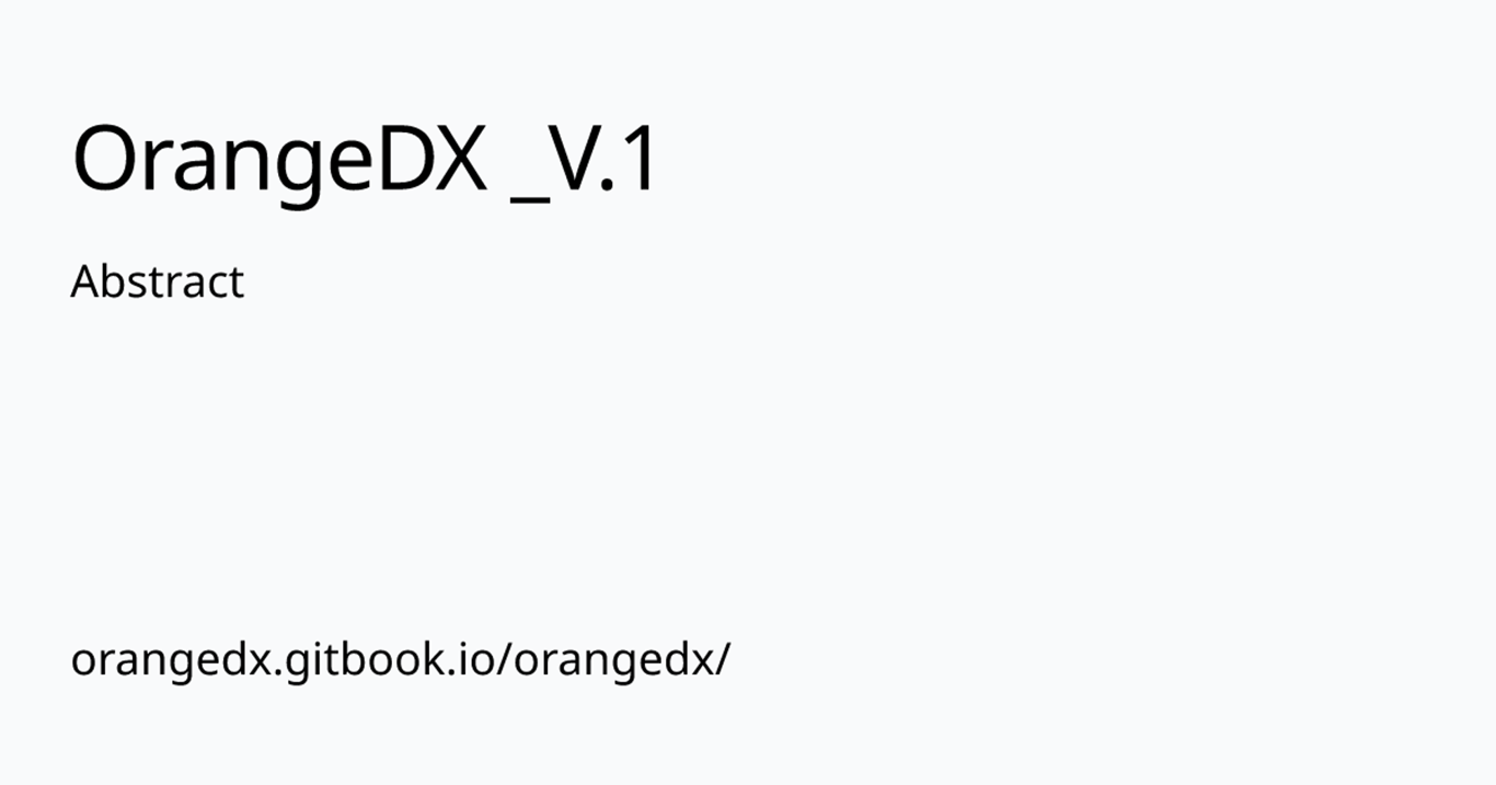 Abstract | OrangeDX _V.1