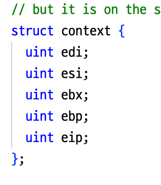 XV6 Kernel Context