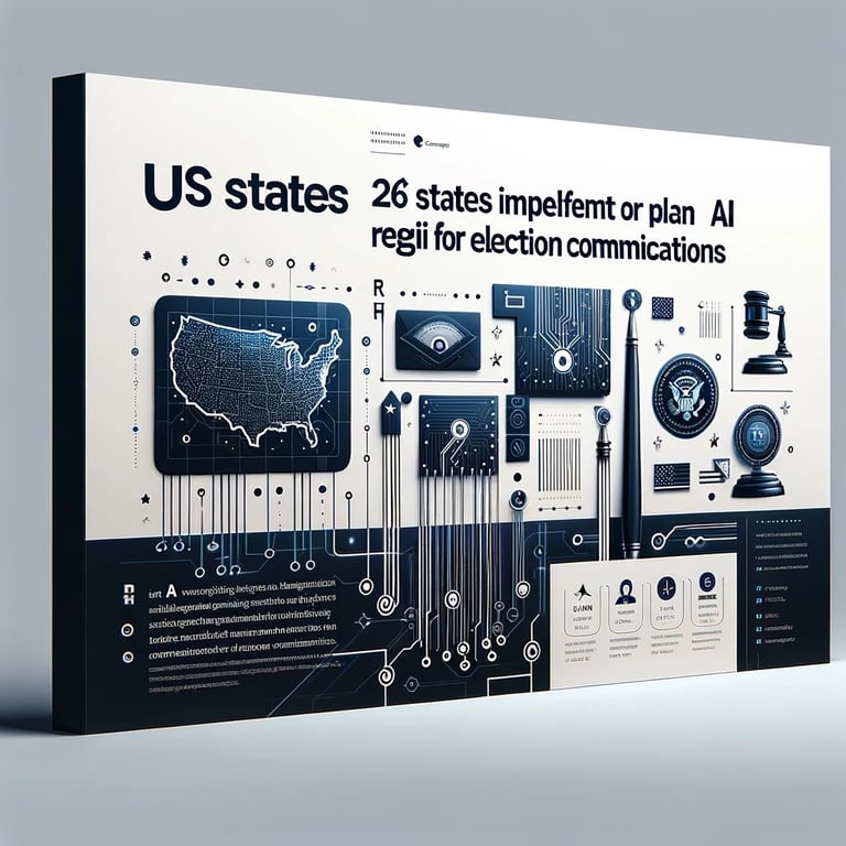 26+ US states have or soon will regulate AI in election communications.