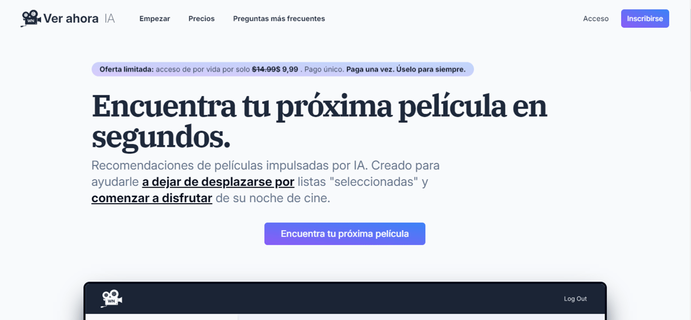 WatchNow AI: Revoluciona cómo descubres películas