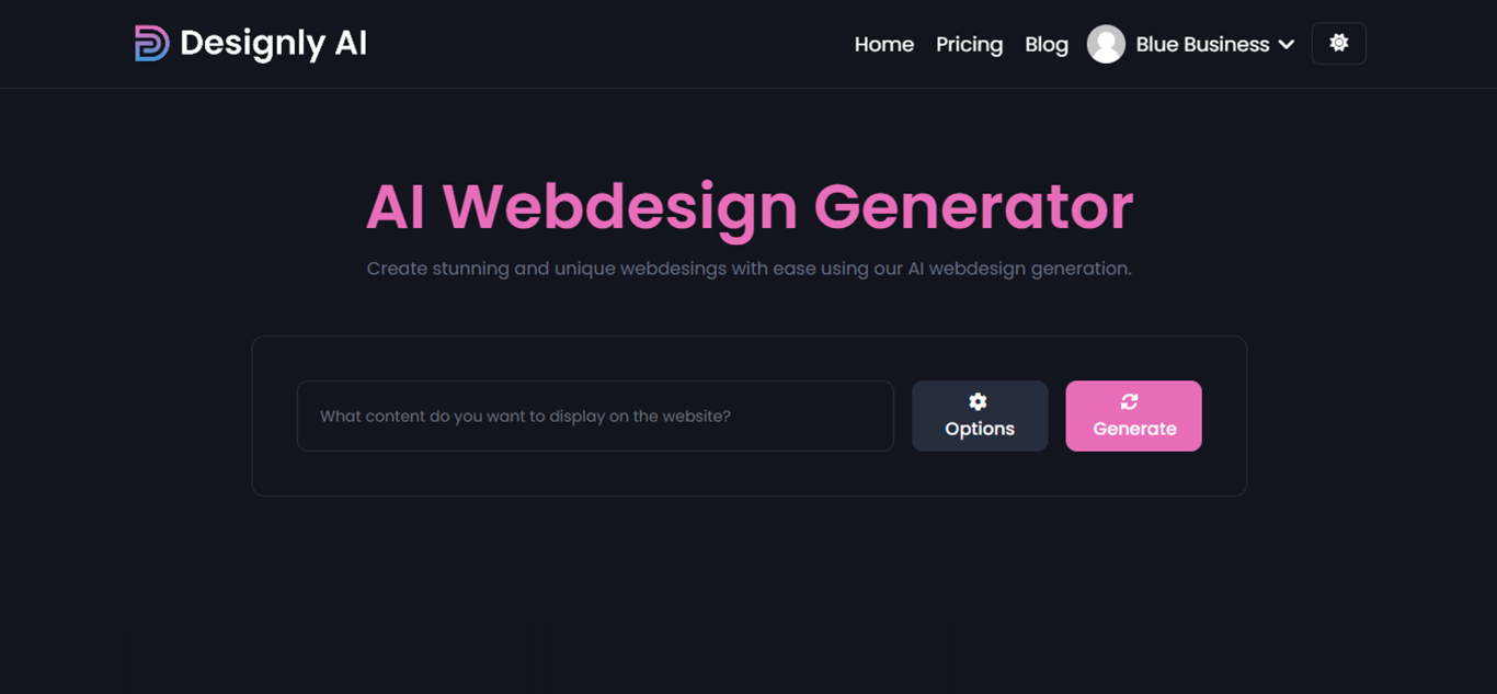 DesignlyAI: Revoluciona tu diseño web con creatividad AI