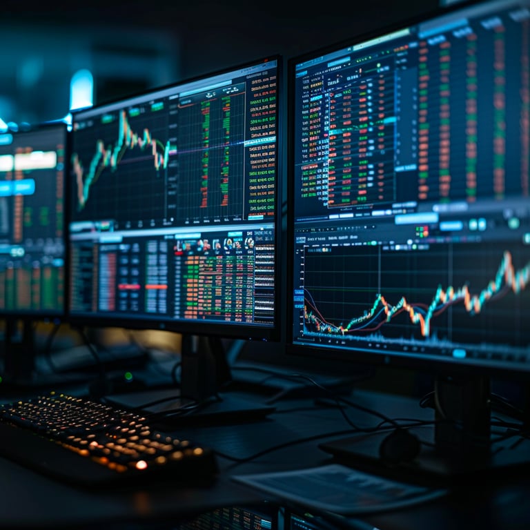 pantalla de trading usando indicadores