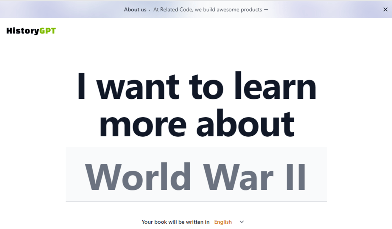 HistoryGPT: Aprende historia con libros de IA