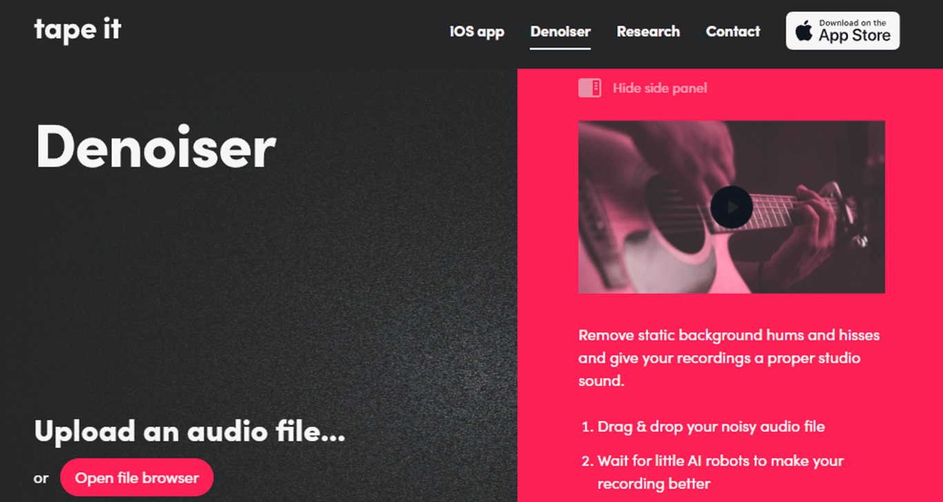Denoiser: La solución de IA para un audio limpio