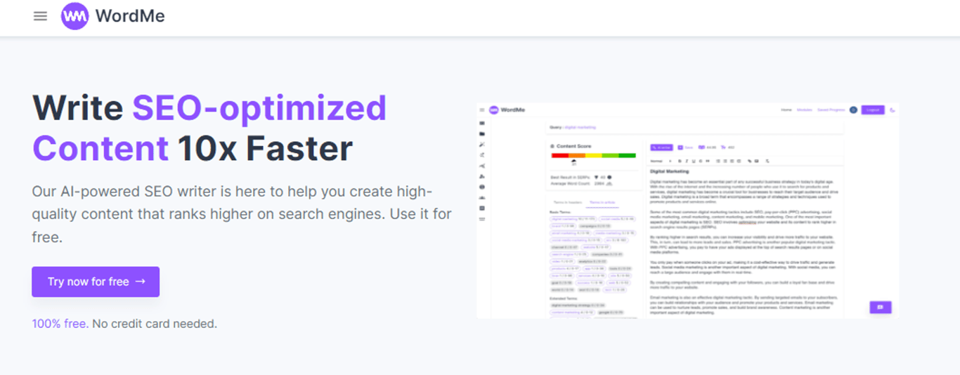 WordMe: Optimización de SEO impulsada por IA para negocios