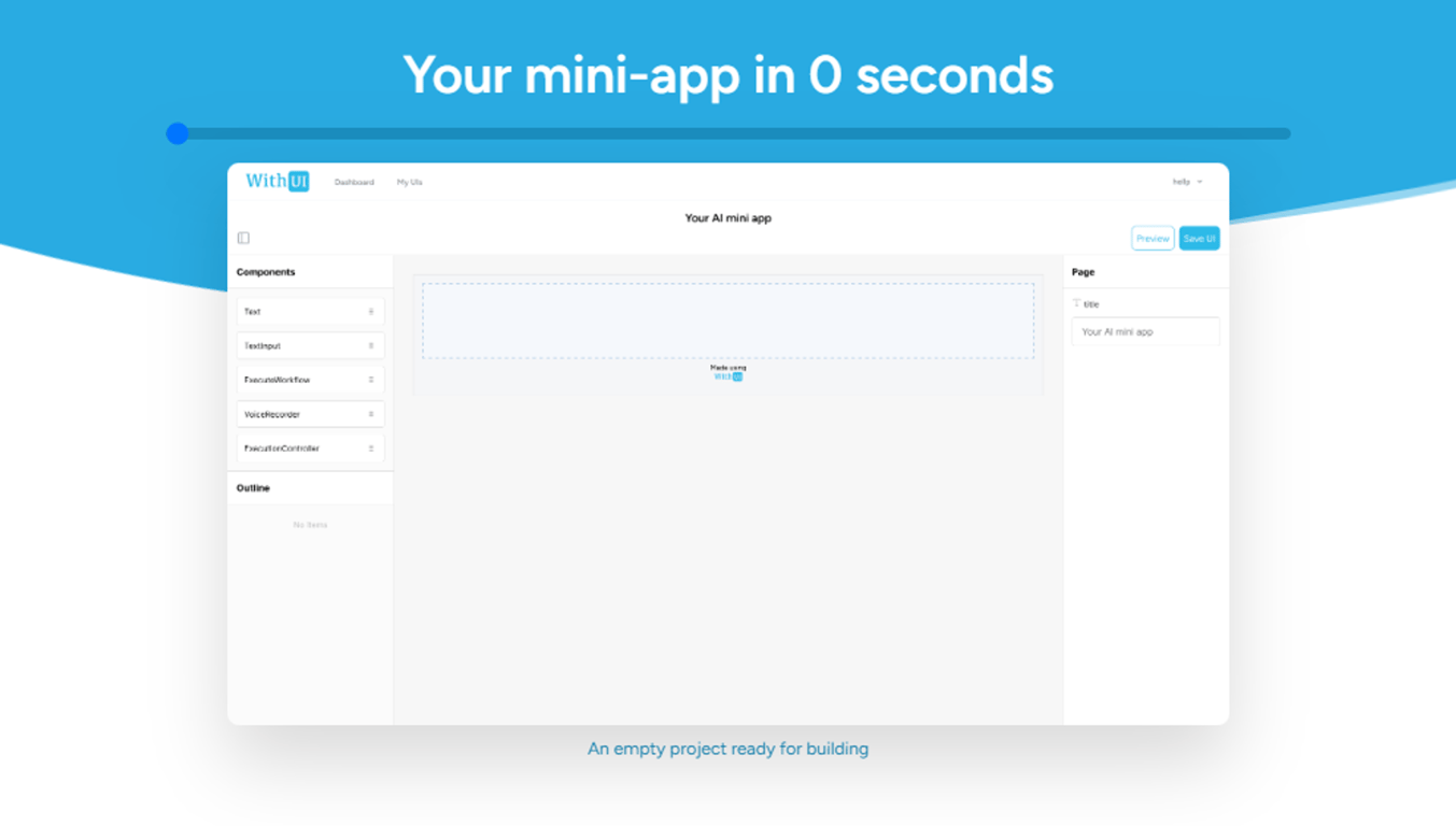 WithUI: Creación fácil de Mini-Apps de IA