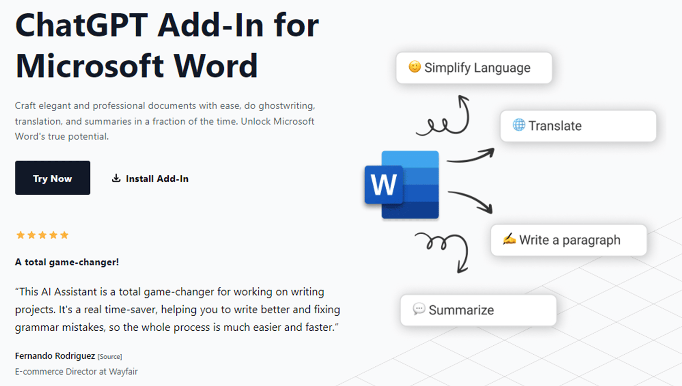 ChatGPT para Word: Revoluciona Tu Escritura